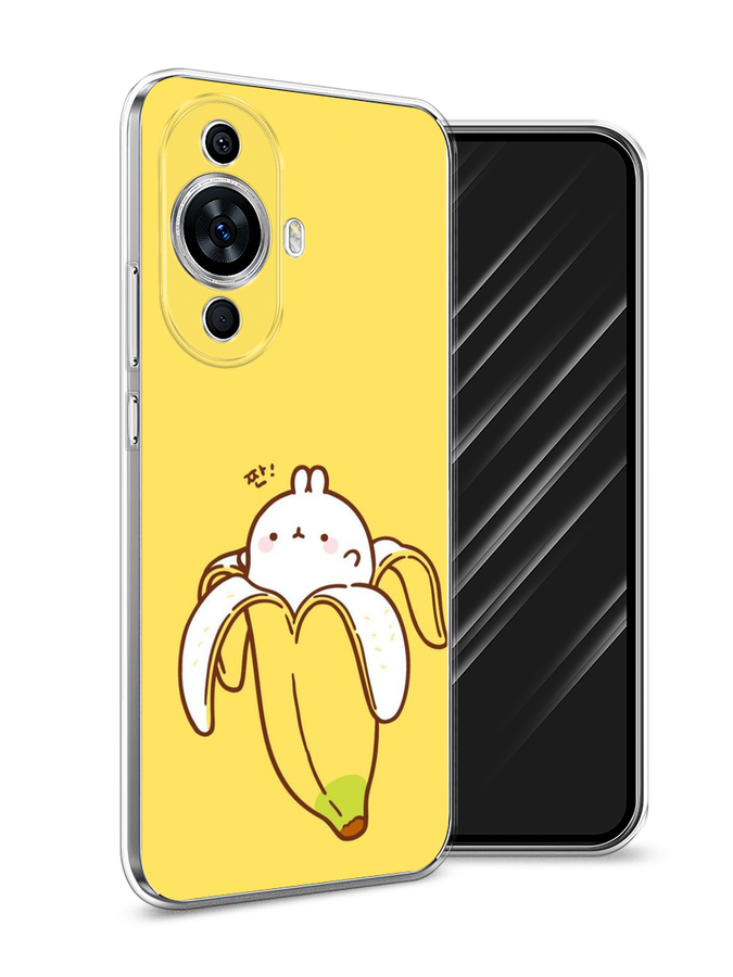 

Чехол Awog на Huawei Nova 11 "Зайчик-бананчик", Желтый;белый, 6121250-2
