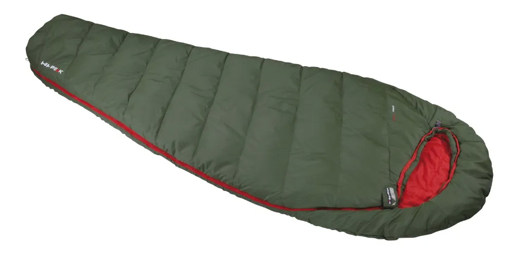 Спальный мешок High Peak Pak 1000 темно-зеленый/красный, левый
