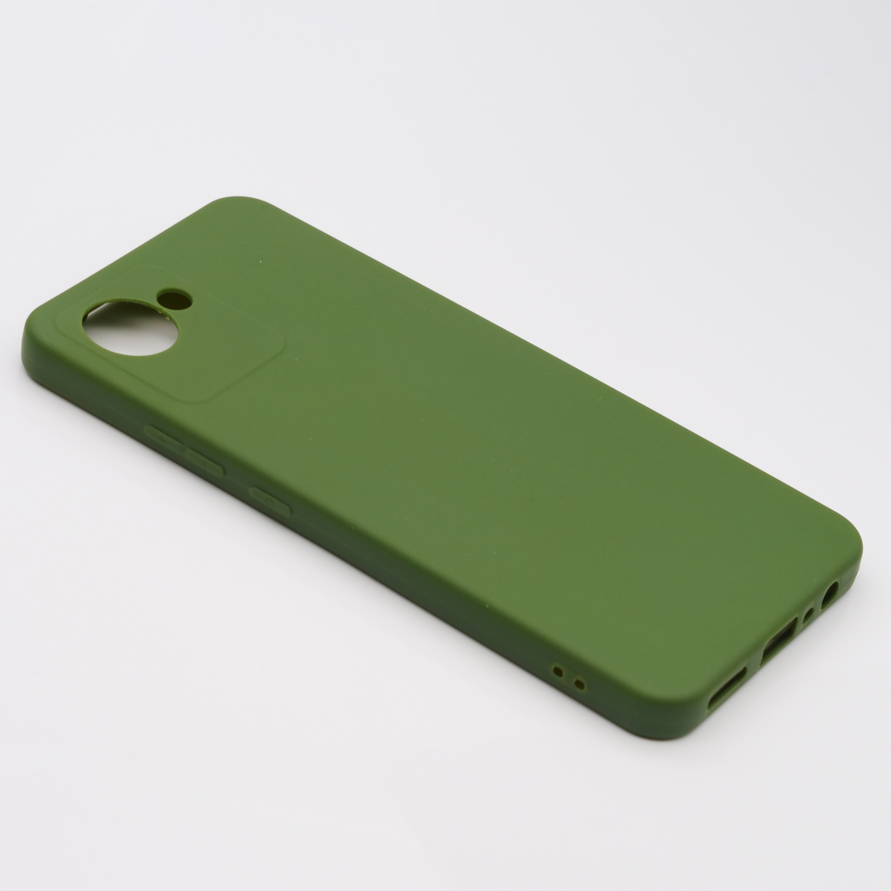 

Силиконовый чехол TPU Case матовый для Realme C30 болотный, Зеленый