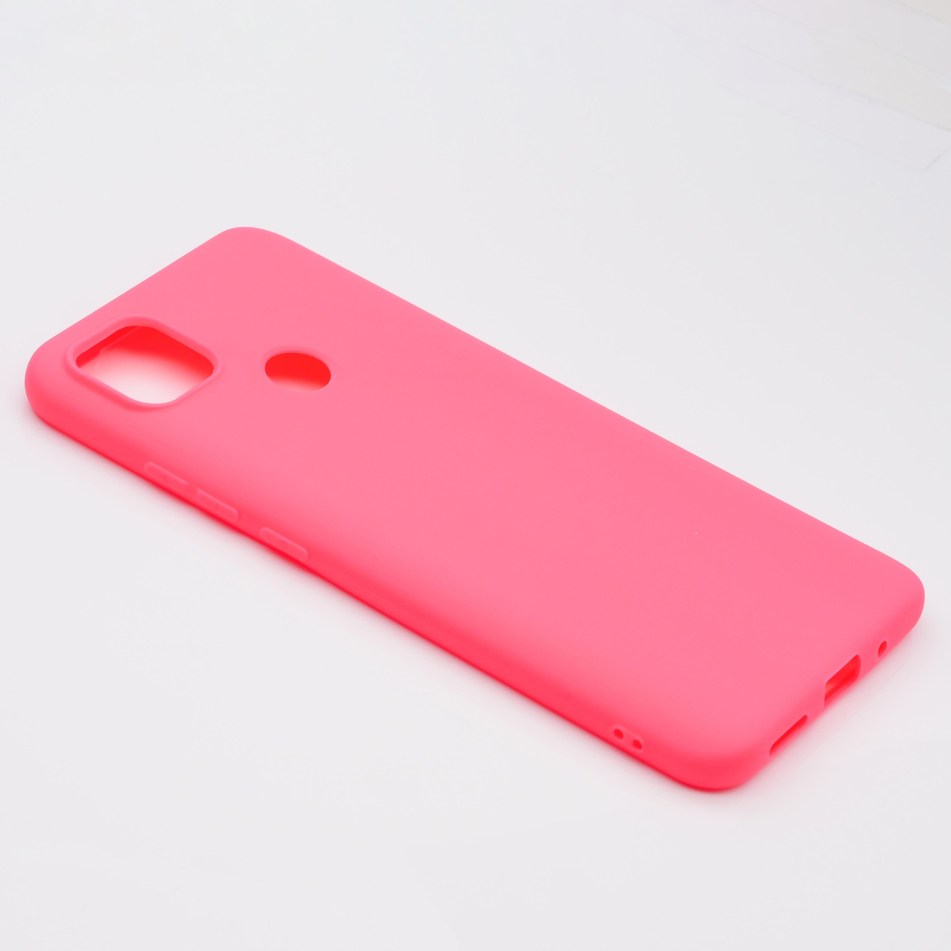 Силиконовый чехол TPU Case матовый для Xiaomi Redmi 9C ярко-розовый