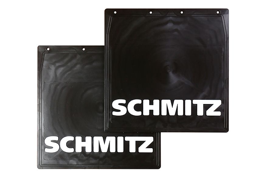 

Комплект брызговиков SCHMITZ задние 400*400 белая надпись