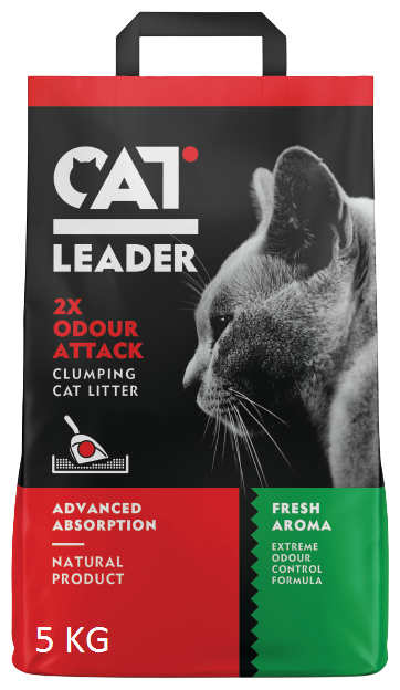 фото Наполнитель для кошачьего туалета cat leader clumping 2xodour attack fresh aroma, 5кг