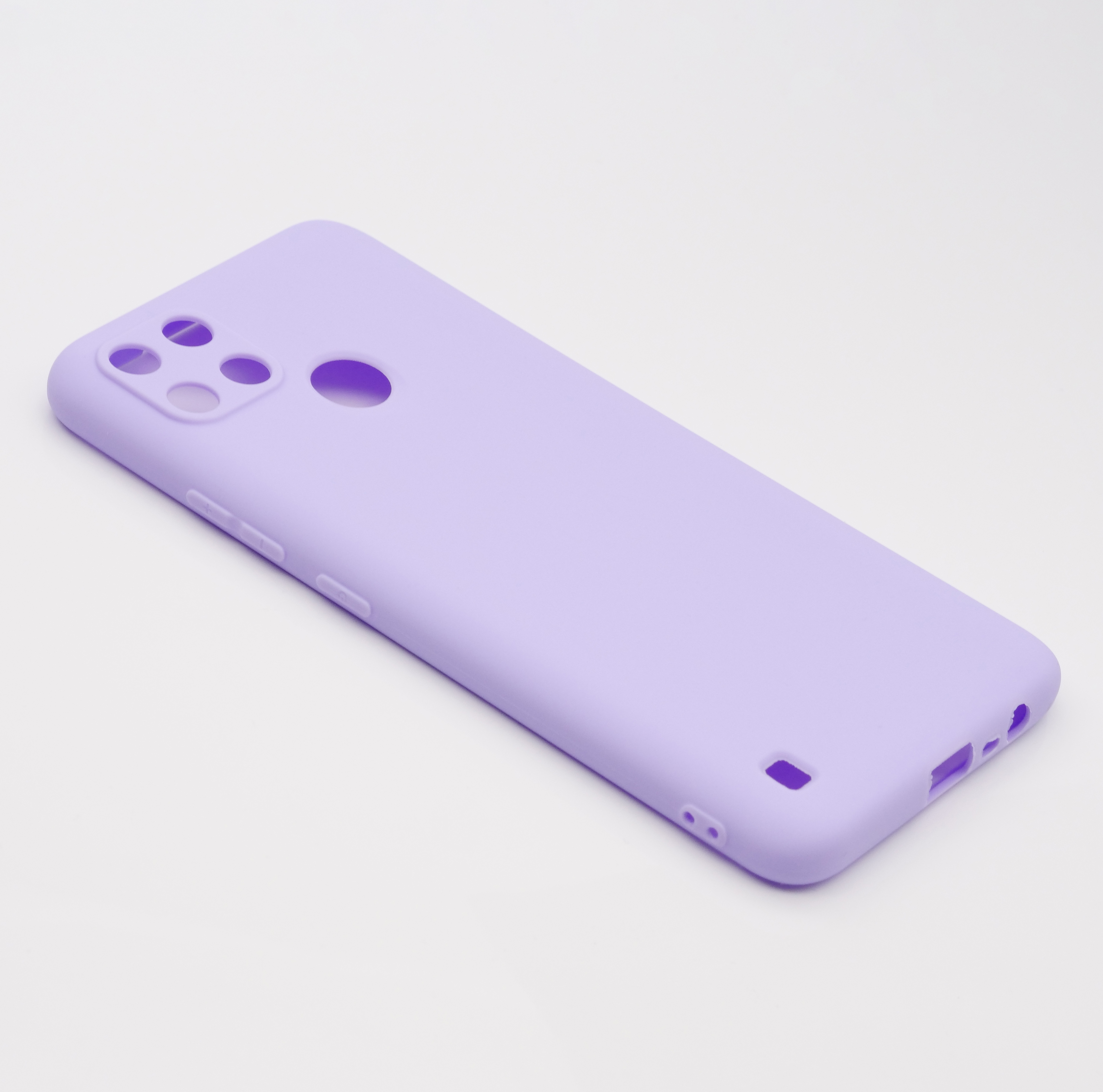 

Силиконовый чехол TPU Case матовый для Realme C21Y сиреневый, Фиолетовый