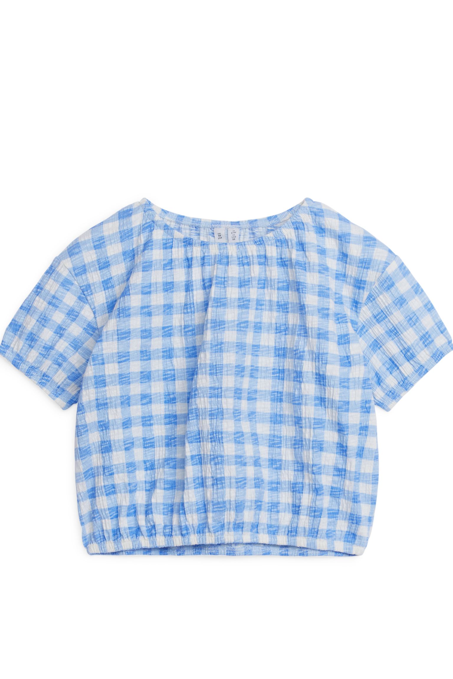Структурированная блузка ARKET для девочек 110/116 Белый синий (доставка из-за рубежа)