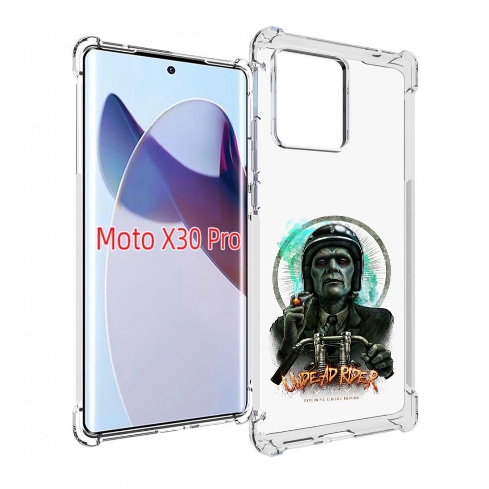 

Чехол MyPads зеленый мужчина с сигаретой на мотоцикле для Motorola Moto X30 Pro, Прозрачный, Tocco