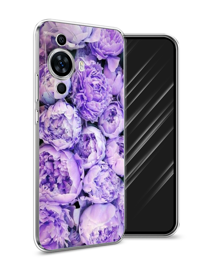 

Чехол Awog на Huawei Nova 11 "Пионы сиреневые", Фиолетовый;голубой, 6121250-8