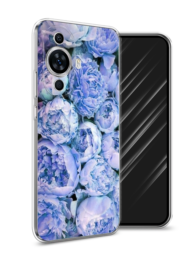 

Чехол Awog на Huawei Nova 11 "Пионы голубые", Голубой, 6121250-8