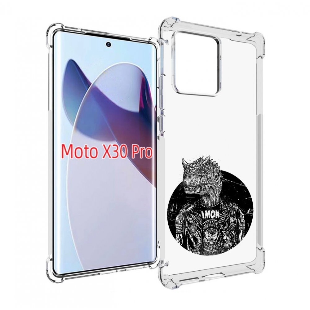 

Чехол MyPads динозавр в куртке для Motorola Moto X30 Pro, Прозрачный, Tocco