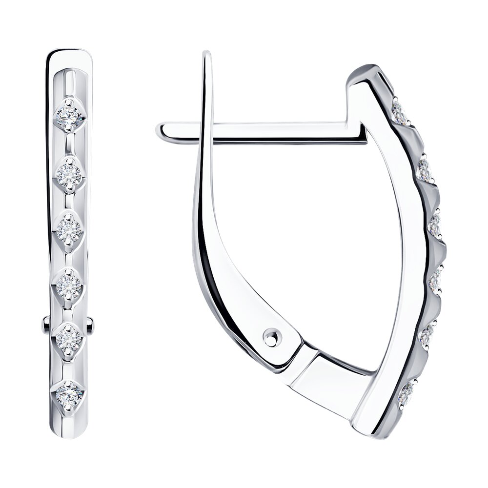 

Серьги из белого золота SOKOLOV Diamonds 1022003-3, бриллиант, 1022003-3