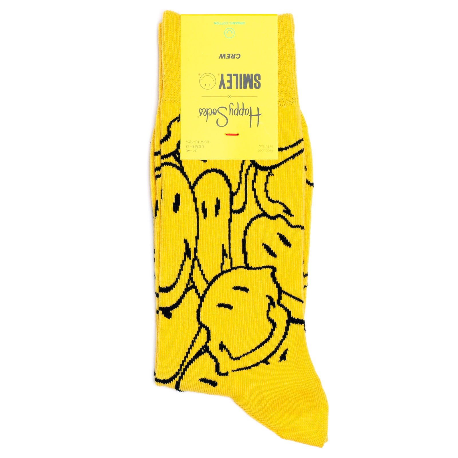 фото Носки унисекс happy socks happy socks x smiley super smiley yellow разноцветные 36-40