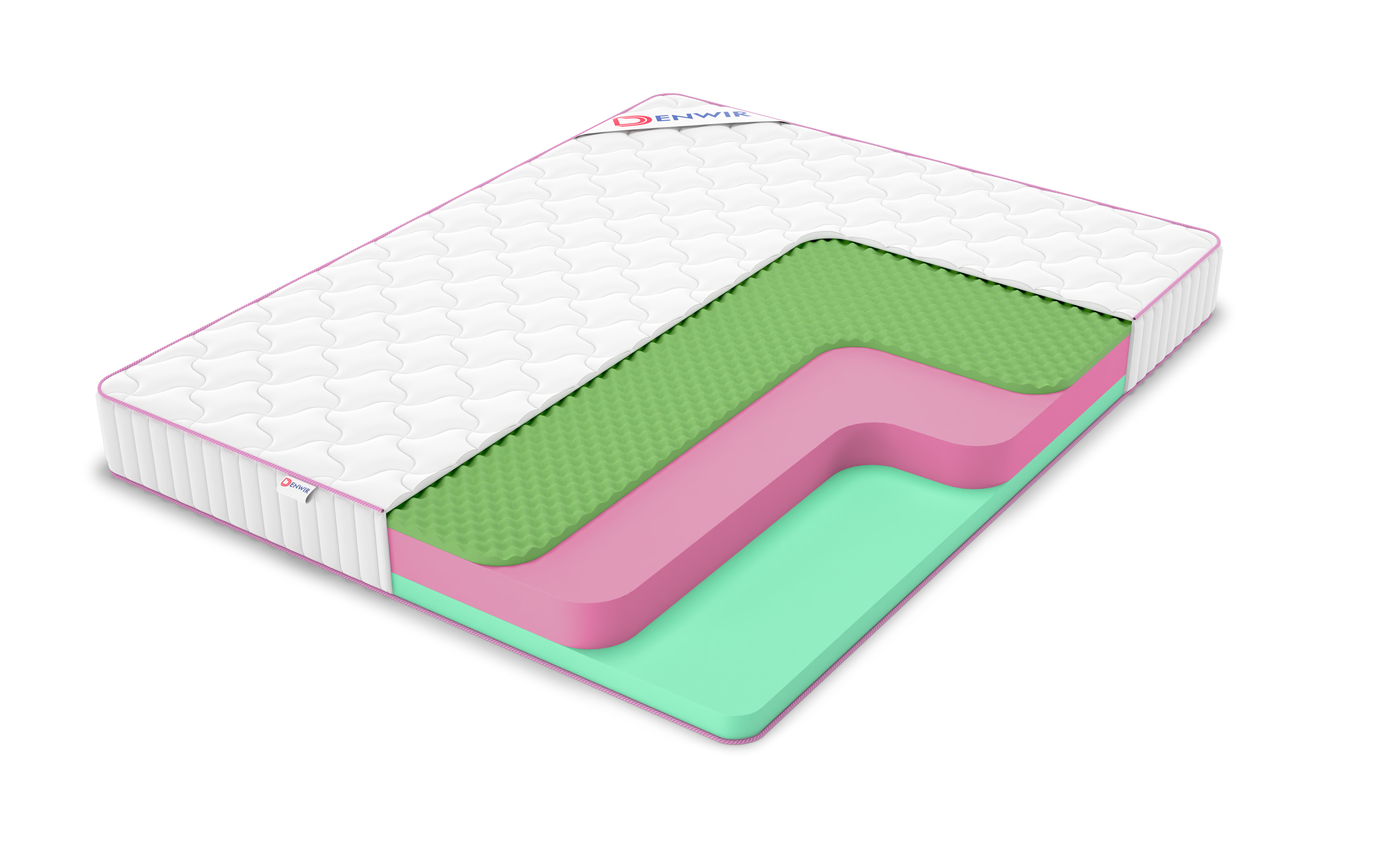 

Матрас беспружинный Denwir MEGA ECO RELAX 18 60х200, 19 см, Белый, MEGA ECO RELAX 18