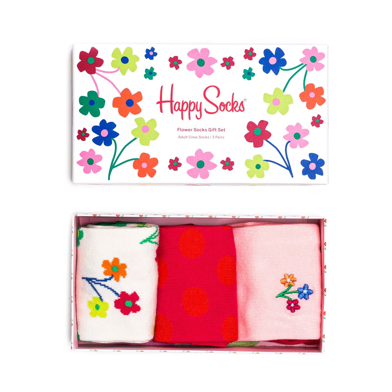 фото Подарочный набор носков унисекс happy socks happy socks flower gift разноцветный 36-40