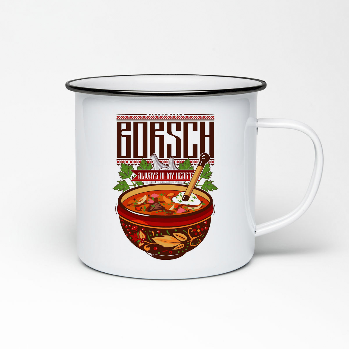 

Кружка металлическая CoolPodarok Borsch