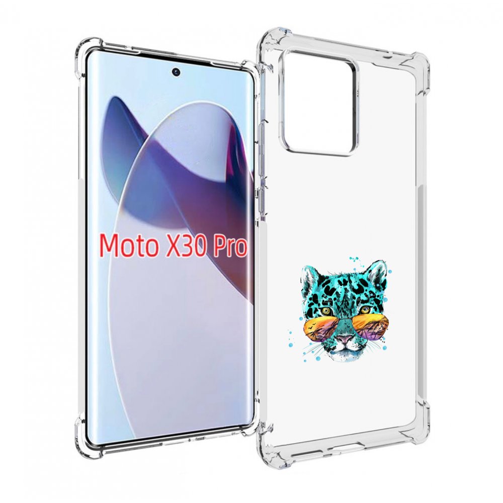

Чехол MyPads голубой лео для Motorola Moto X30 Pro, Прозрачный, Tocco