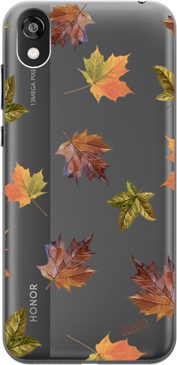 

Чехол на Honor 8S/Huawei Y5 (2019) "Maple" прозрачный, Прозрачный;оранжевый, 1698