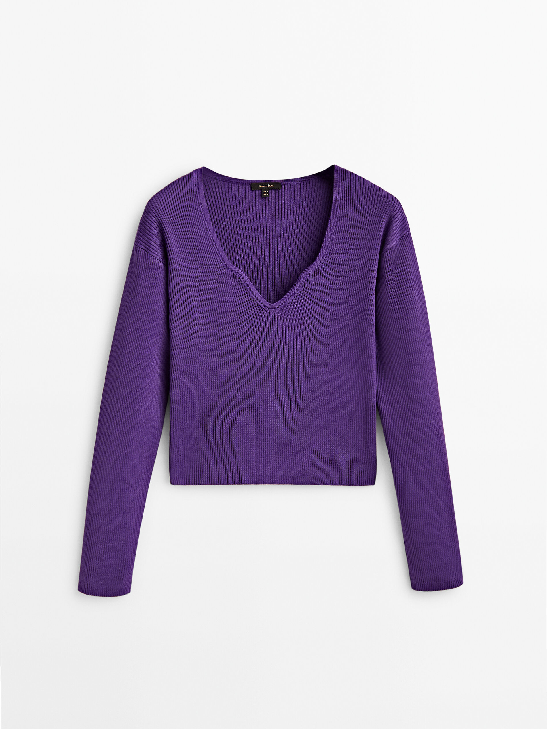 

Пуловер женский Massimo Dutti 05741663654 фиолетовый M, 05741663654