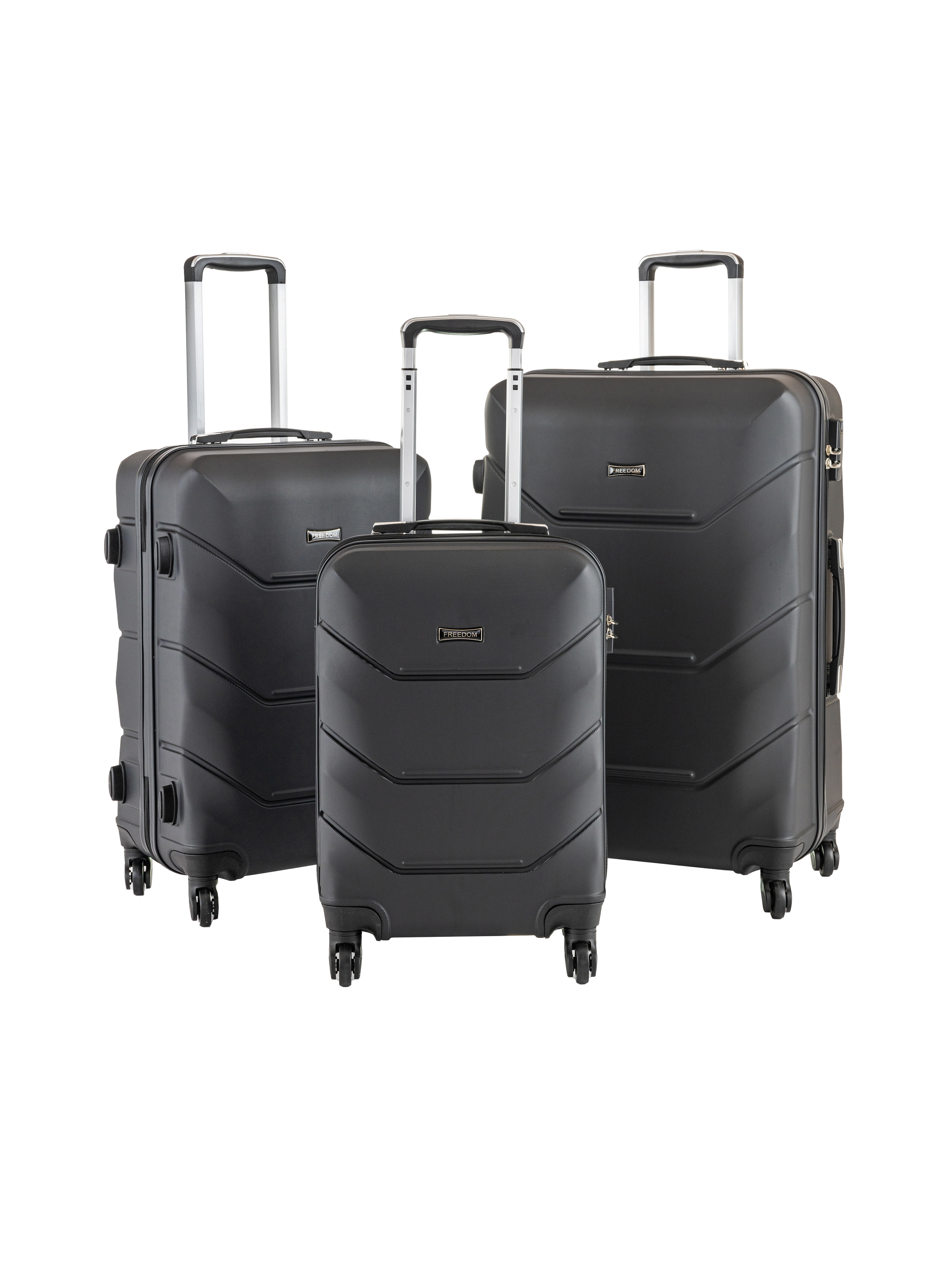 

Комплект чемоданов унисекс Bagmaniya Freedom черный, Freedom
