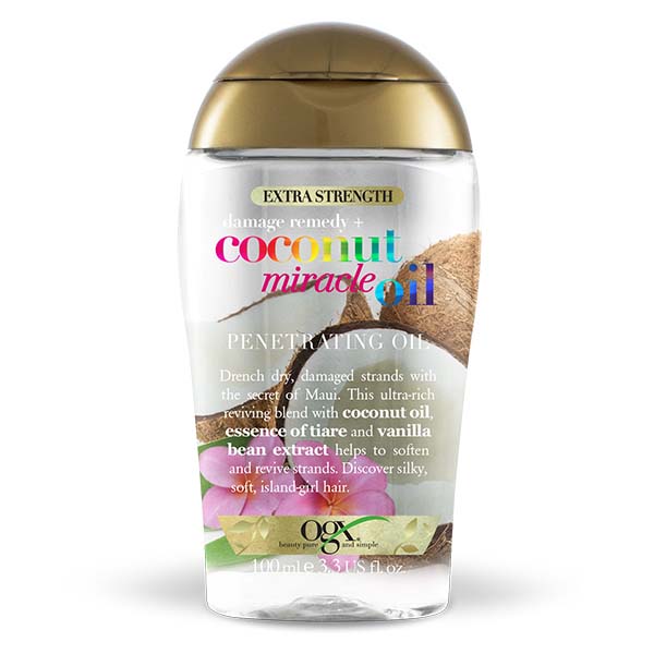 Масло для волос Ogx Coconut Miracle Penetrating Oil восстанавливающее, кокосовое, 100 мл