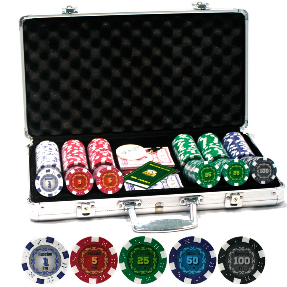фото Набор для покера russianpro 300 фишек nobrand