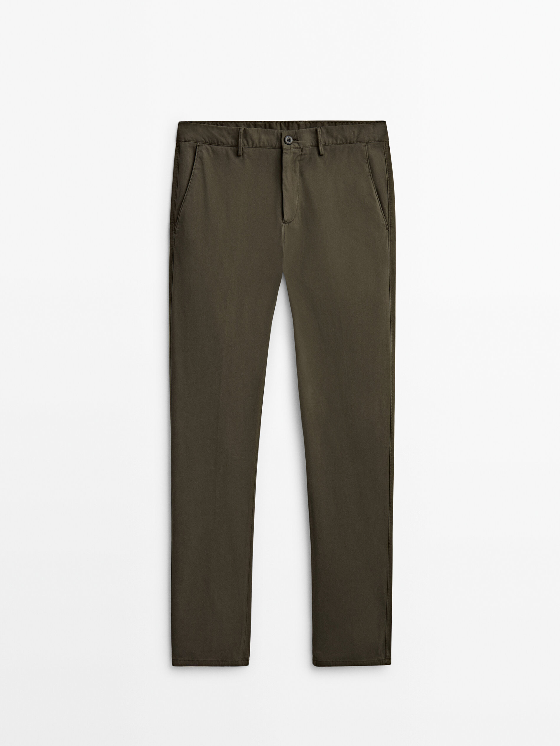 

Брюки мужские Massimo Dutti 00021020505 хаки 46 RU, 00021020505