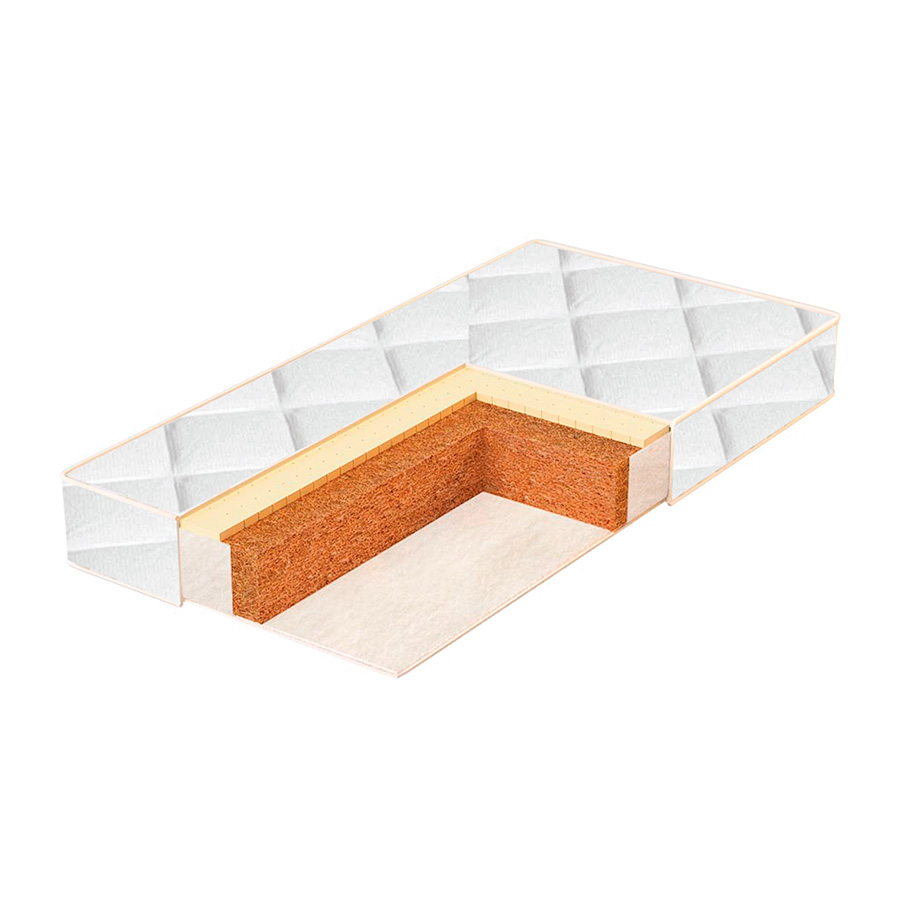 

Матрас детский Bambola Coir Luxe 12 119х59х12 Стеганый жаккард, Coir Luxe 12