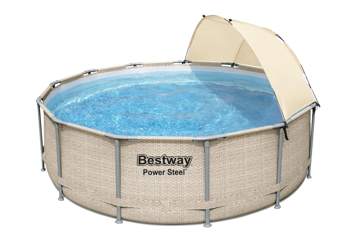 фото Каркасный бассейн bestway power steel 5614v bw 396х396х107 см