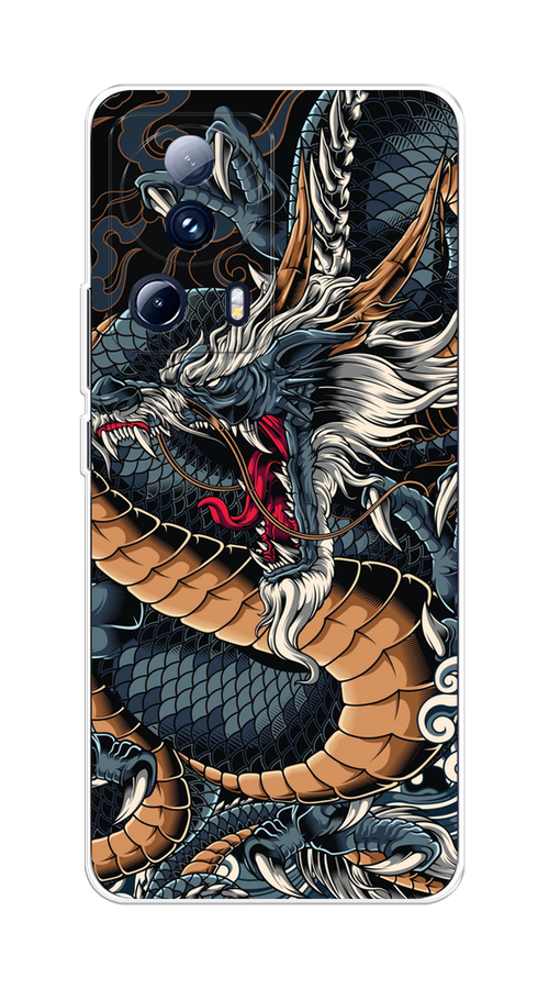 

Чехол на Xiaomi 13 Lite "Japanese Dragon", Коричневый;черный;синий, 318150-1