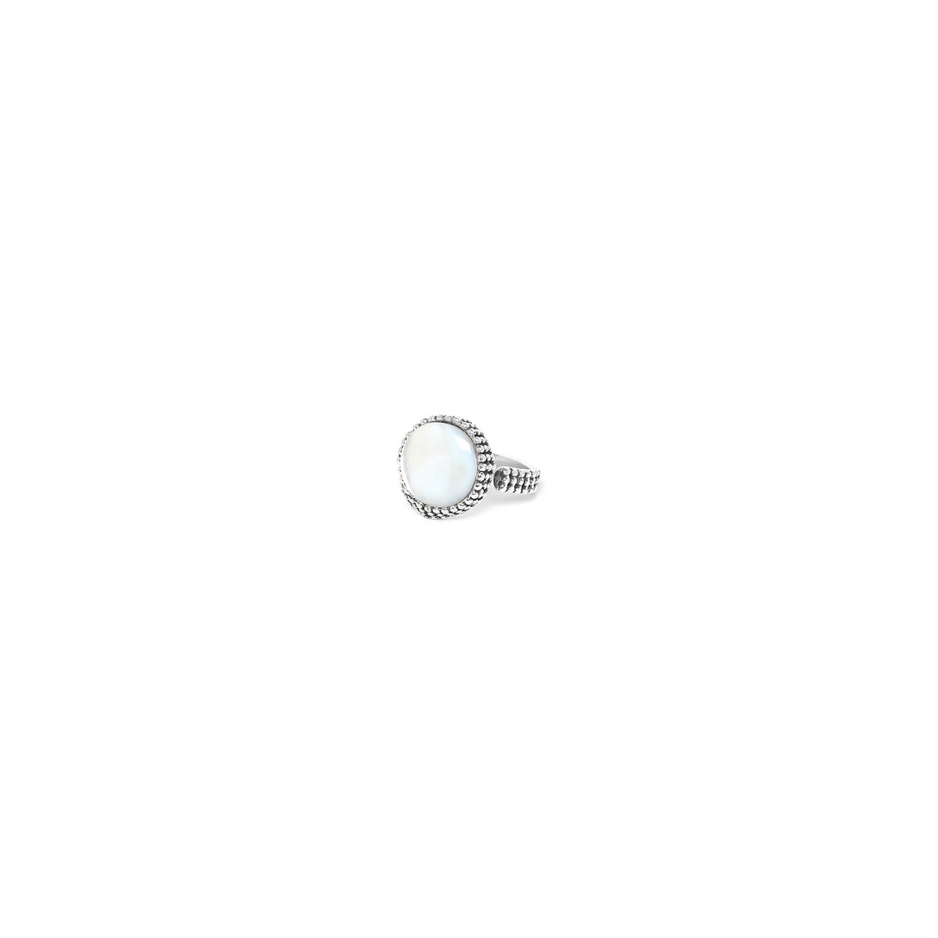 Кольцо из бижутерного сплава р.one size ORI TAO OT24.1-19-40353, перламутр