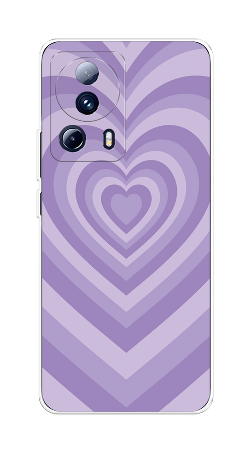 

Чехол на Xiaomi 13 Lite "Violet heart latte", Фиолетовый, 318150-1