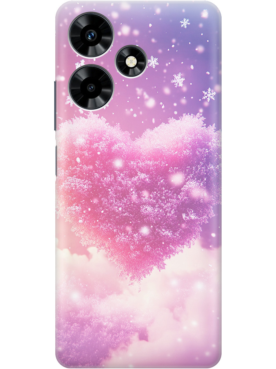 

Силиконовый чехол на Infinix Hot 30 с принтом "Пушистое сердце", Прозрачный;белый;розовый, 773940191