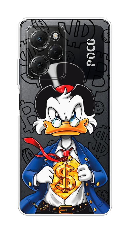 

Чехол на Xiaomi Poco X5 Pro 5G "Scrooge Goldman", Черный;белый;синий, 318050-1