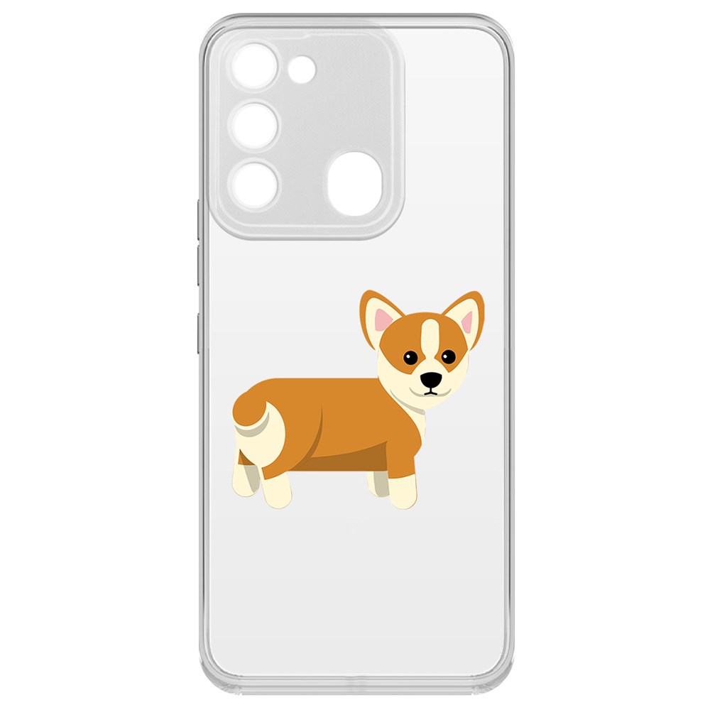 

Чехол-накладка Рисованный корги вид 1 для TECNO Spark Go 2022, Прозрачный