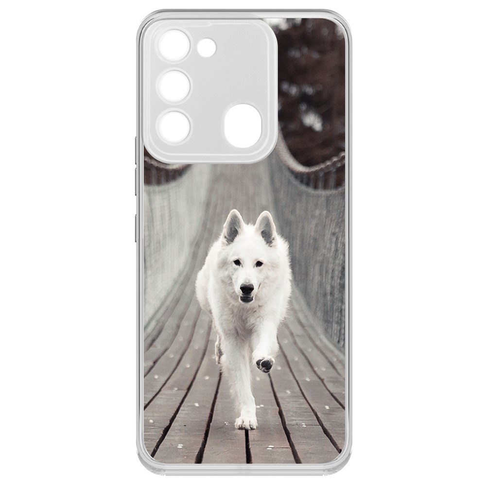 

Чехол-накладка Пес на мосту для TECNO Spark Go 2022, Прозрачный