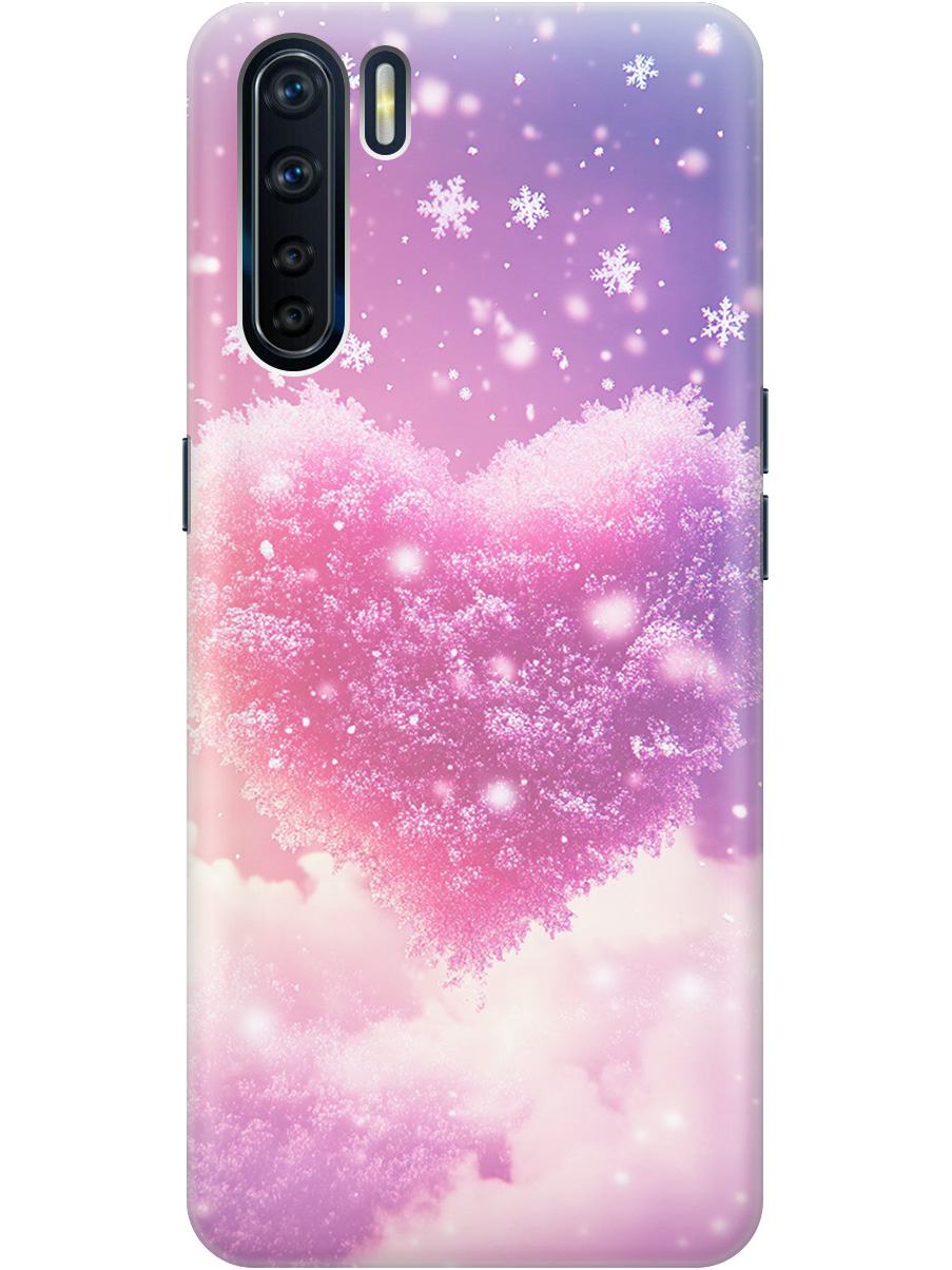 

Силиконовый чехол на Oppo A91/Reno3 с принтом "Пушистое сердце", Прозрачный;белый;розовый, 726148891