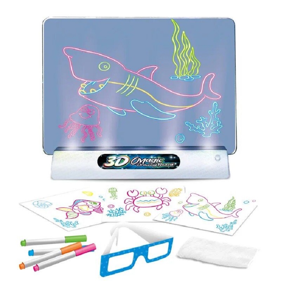 Доска для рисования Sebar Magic Drawing Board с 3D эффектом, развивающая magic drawing mat doodle mat baby square magic pens stamps set painting board educational toys for kids100 100cm 30 37 30 37