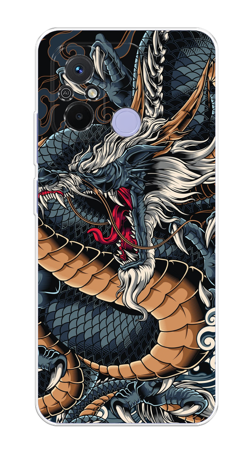 

Чехол на Redmi 12C/Poco C55 "Japanese Dragon", Коричневый;черный;синий, 317550-1