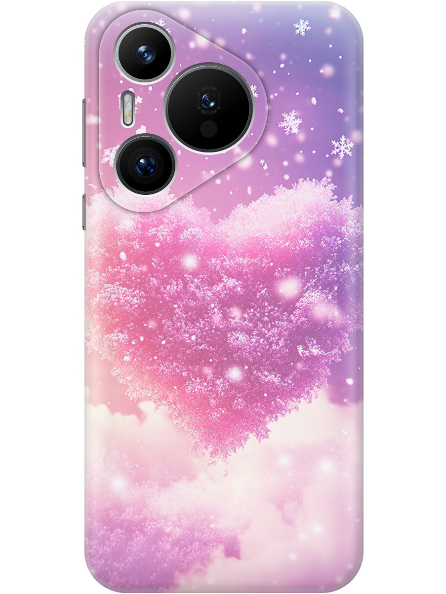 

Силиконовый чехол на Huawei Pura 70 с принтом "Пушистое сердце", Прозрачный;белый;розовый, 782624691