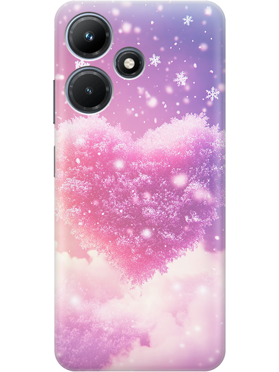 

Силиконовый чехол на Infinix Hot 30i с принтом "Пушистое сердце", Прозрачный;белый;розовый, 769389391