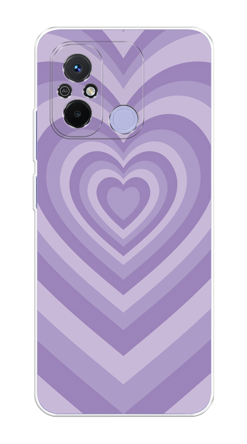 

Чехол на Redmi 12C/Poco C55 "Violet heart latte", Фиолетовый, 317550-1