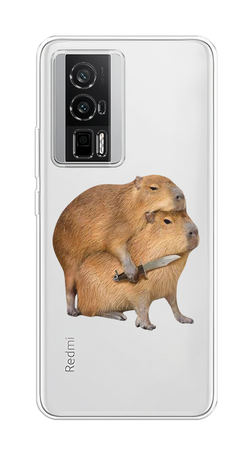 

Чехол на Xiaomi Redmi K60/Poco F5 Pro "Капибара с ножом", Бежевый, 317450-1