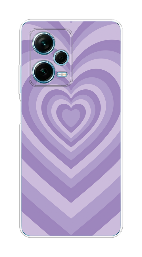 

Чехол на Xiaomi Redmi Note 12 Pro Plus "Violet heart latte", Фиолетовый, 317150-1