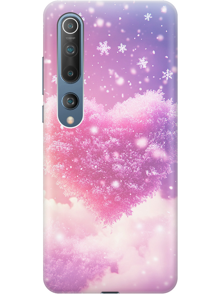 

Силиконовый чехол на Xiaomi Mi 10 с принтом "Пушистое сердце", Прозрачный;белый;розовый, 722821191