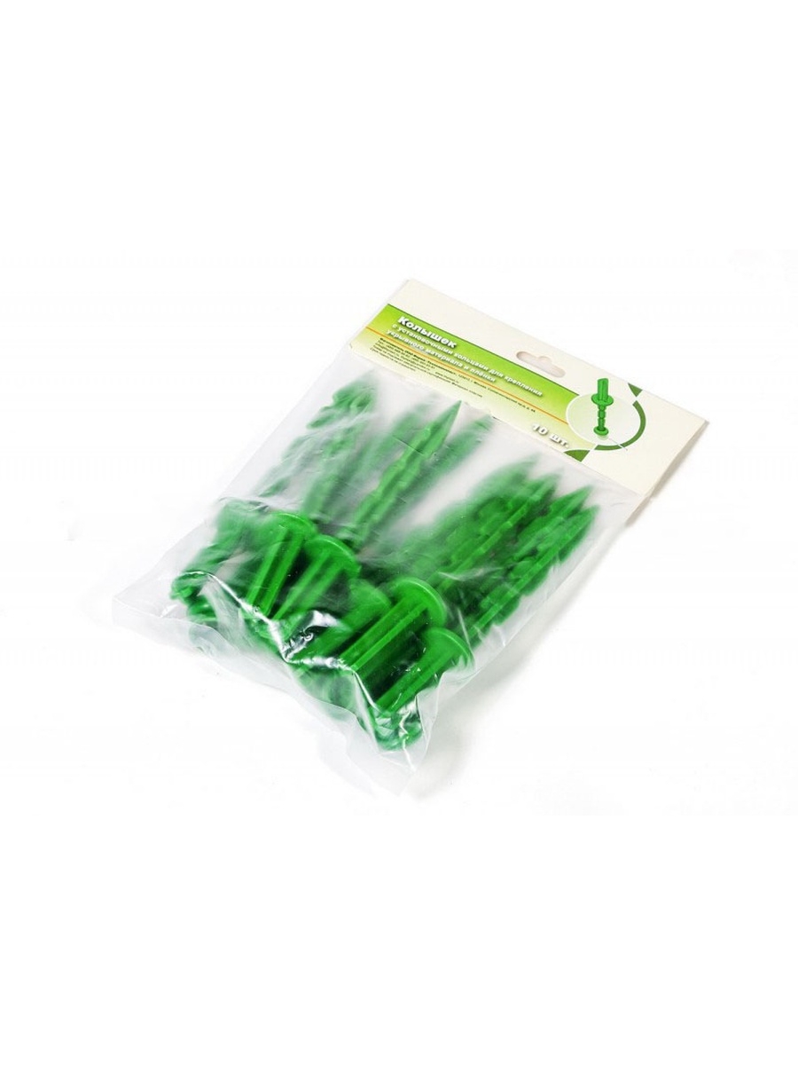 фото Колышки пластиковые 20 см для крепления укрывного материала и пленки, зеленые 10 шт protent