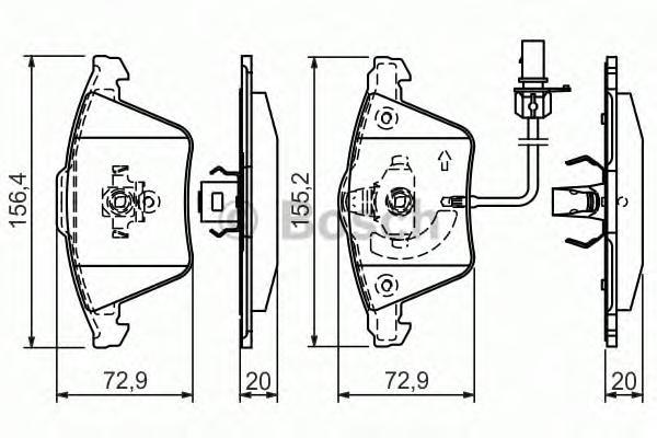 

Комплект тормозных колодок BOSCH 0986494271