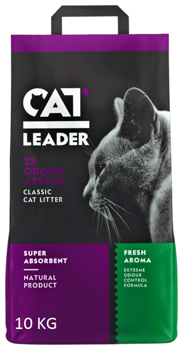 фото Впитывающий наполнитель для кошек imperial care аттапульгитовый, fresh aroma, 10 кг, 17 л, cat leader