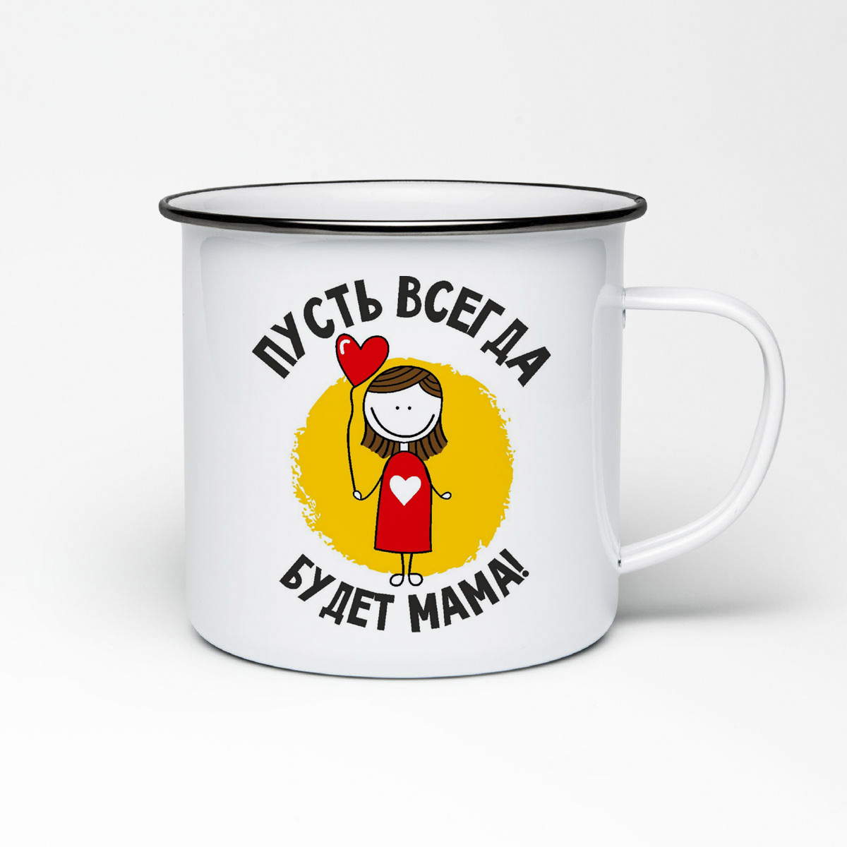 

Кружка металлическая CoolPodarok Пусть всегда будет мама
