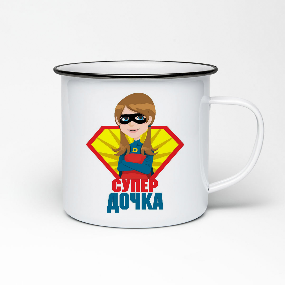 

Кружка металлическая CoolPodarok Супер дочка