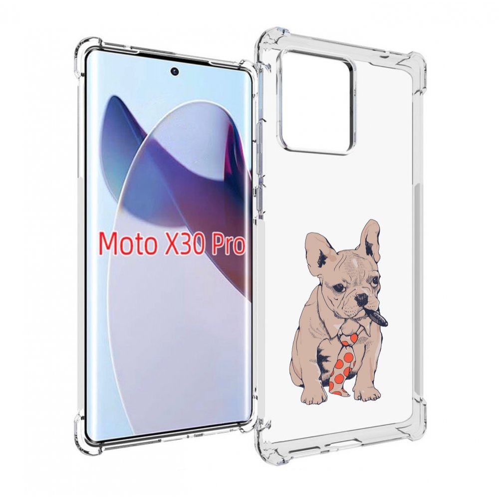 

Чехол MyPads бульдог с сигарой для Motorola Moto X30 Pro, Прозрачный, Tocco