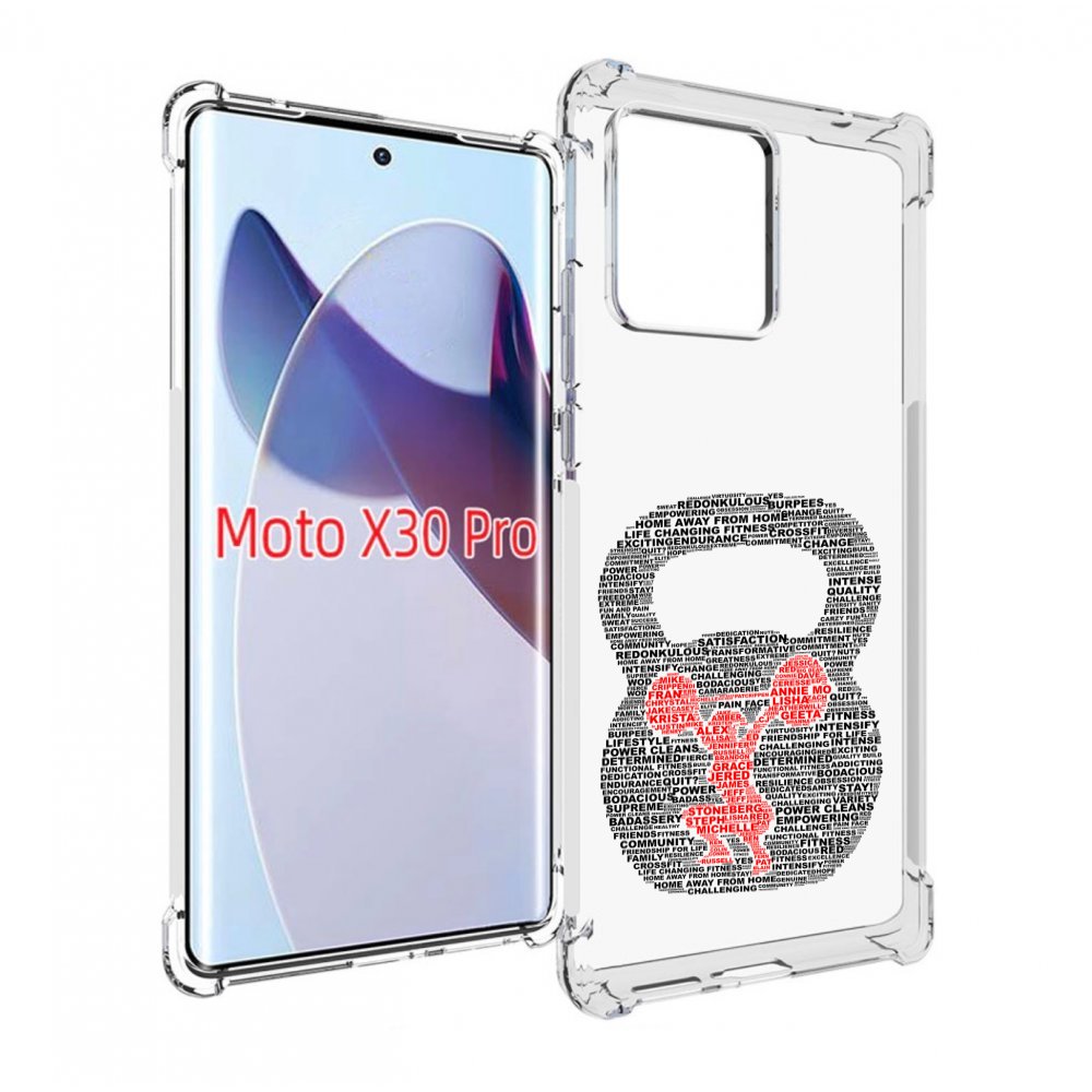 

Чехол MyPads бодибилдинг гиря из слов для Motorola Moto X30 Pro, Прозрачный, Tocco