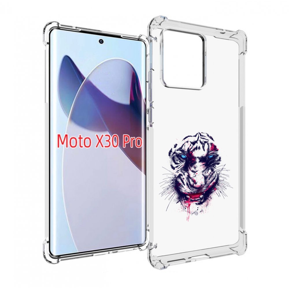 

Чехол MyPads безумный тигр для Motorola Moto X30 Pro, Прозрачный, Tocco